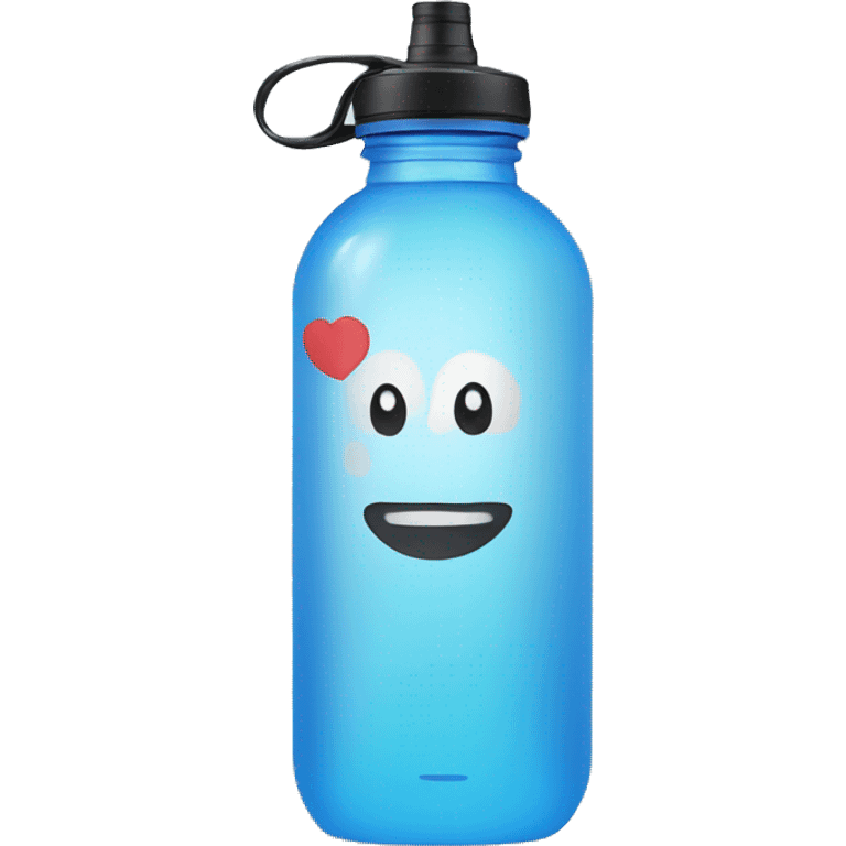 Water bottle with graphics emoji