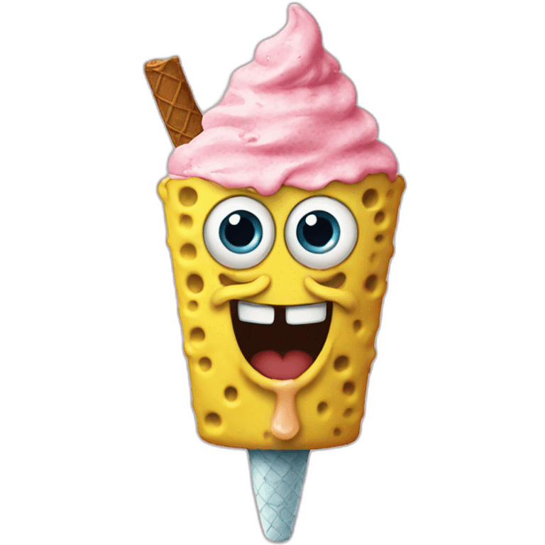 Spongebob eats ICE CREAM emoji