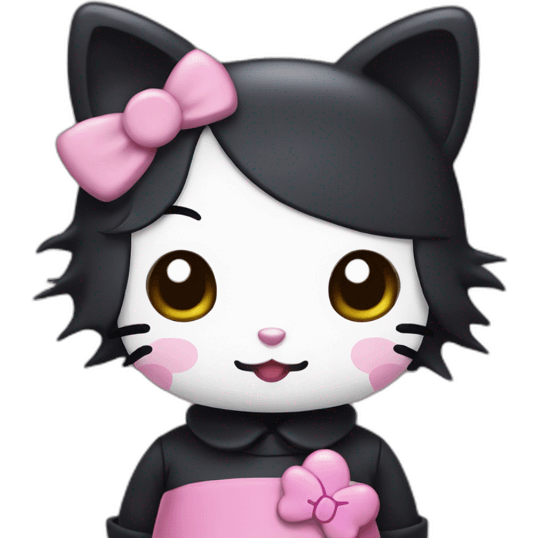 kuromi avec hello kitty emoji