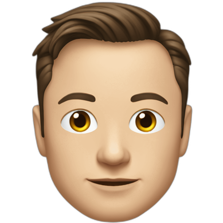 Elon Musk en un cohete emoji