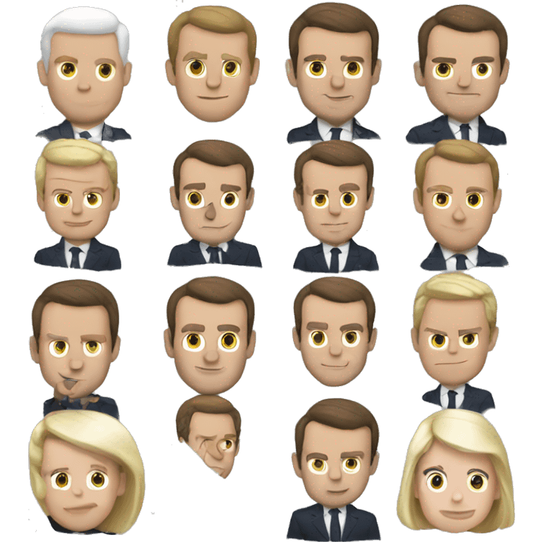 Macron with pop emoji