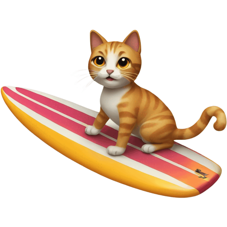 Cat riding surfboard  emoji