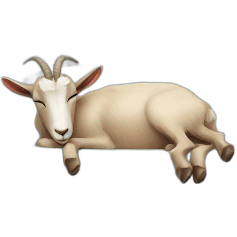 Goat sleeping on a sofa emoji