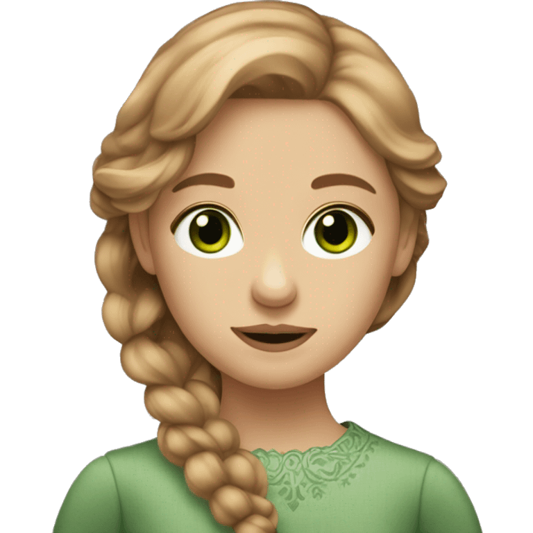 danish girl with green eyes and light brown hair emoji