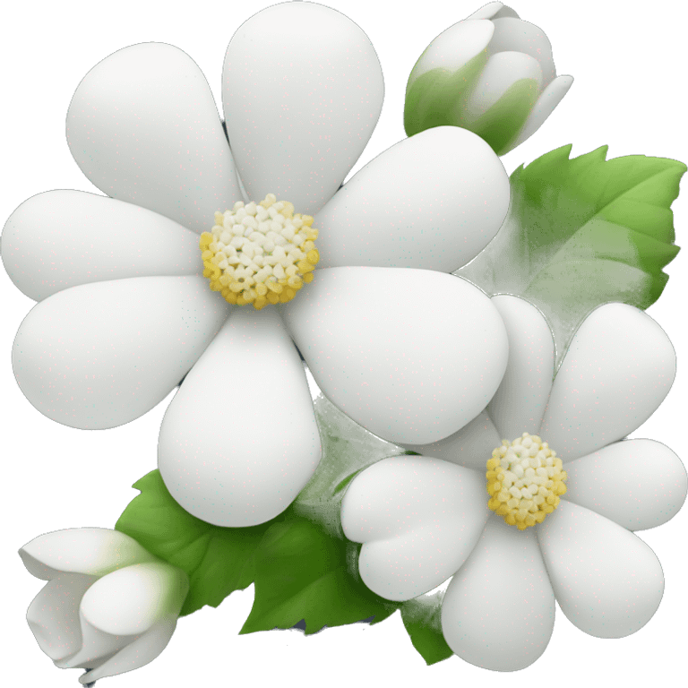 white flowers emoji