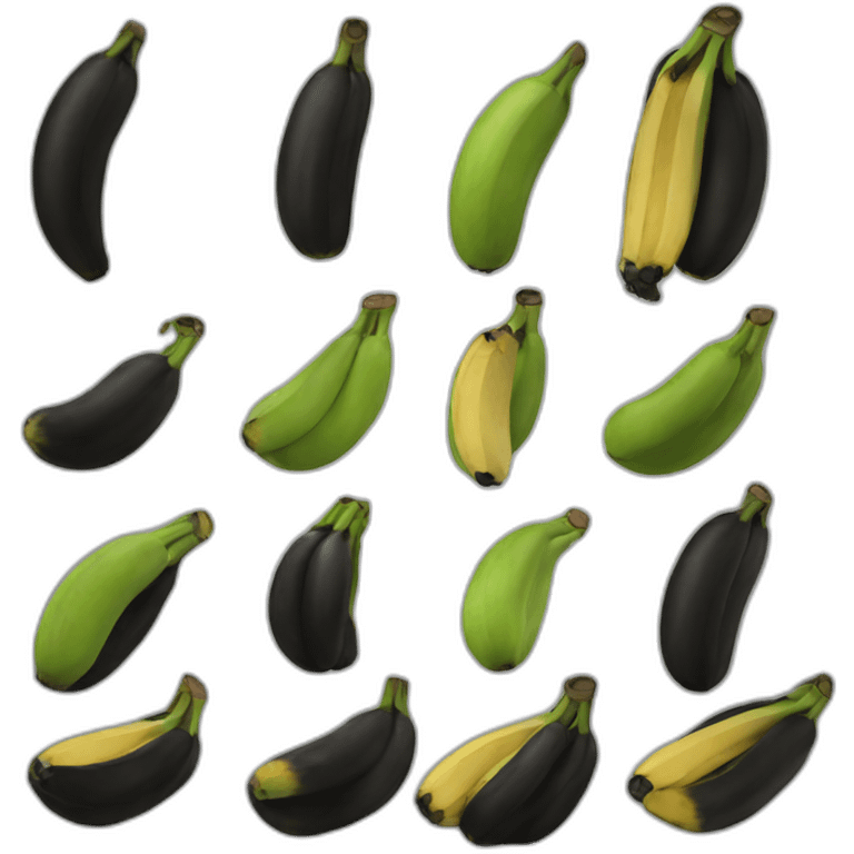 Black banana emoji