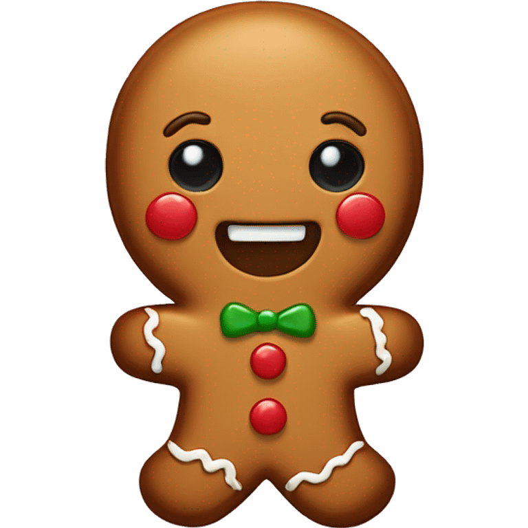 Gingerbread man cute emoji