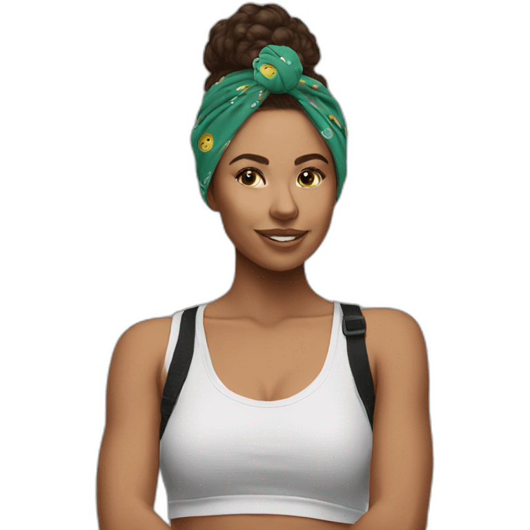 Strong woman bandana emoji