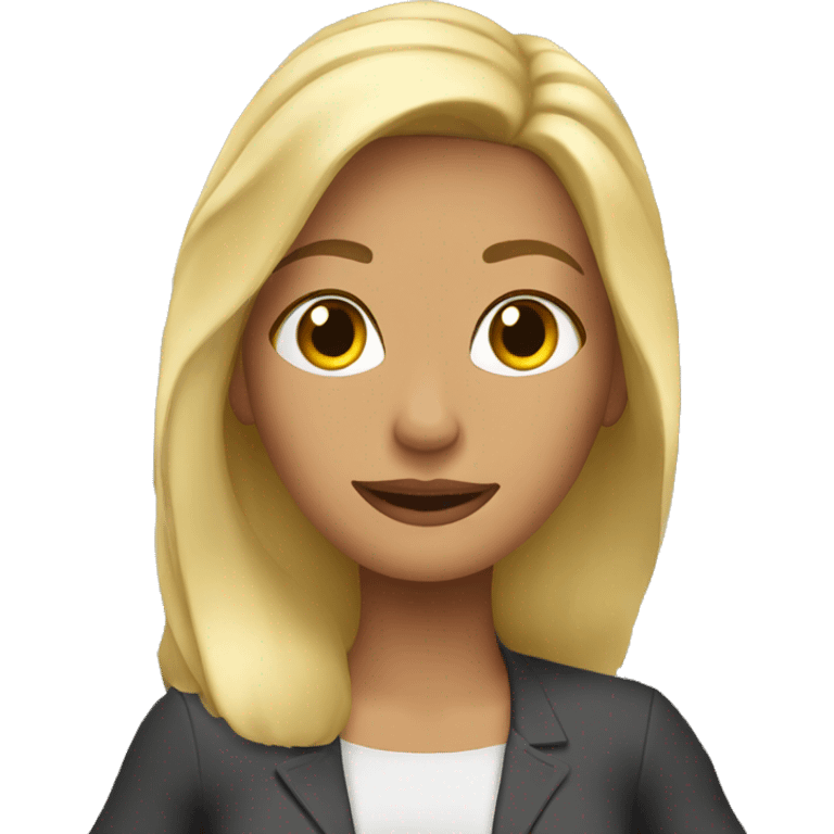 Blonde woman riding on a plane emoji