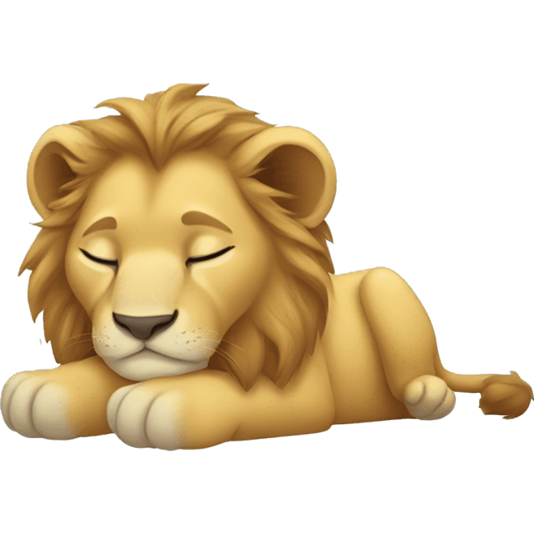  lion cub napping emoji