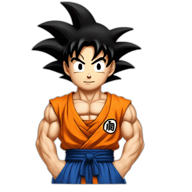 Son goku qui porte une table emoji