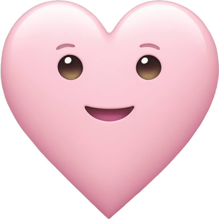 A pastel pink heart emoji