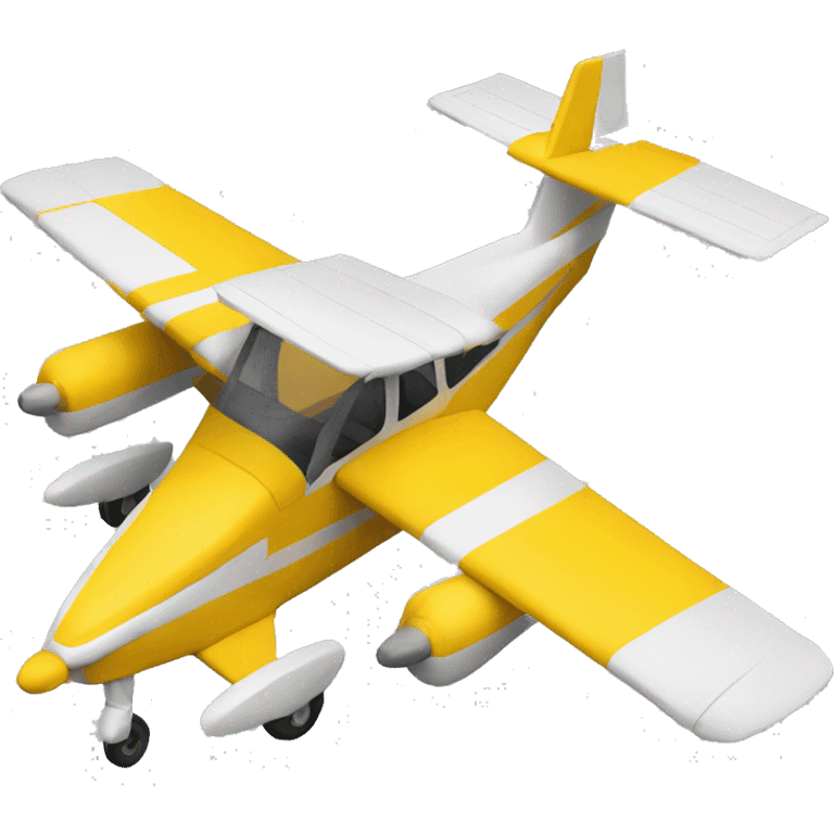 Real airplane cessna modelo 182 yellow slide emoji