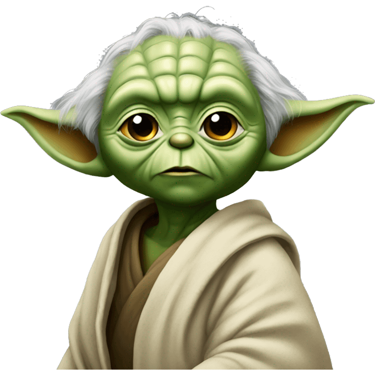 Yoda se posant une question  emoji