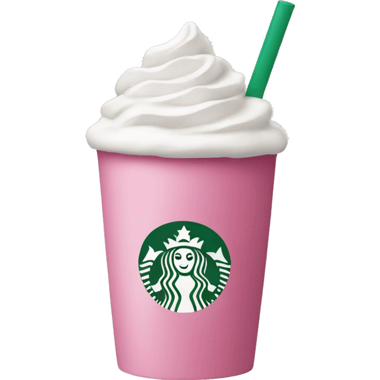 starbucks cup pink drink with cold foam emoji