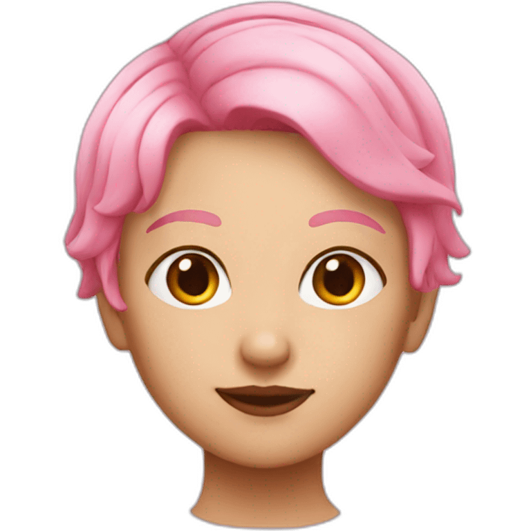 Girl with short pink hair  emoji