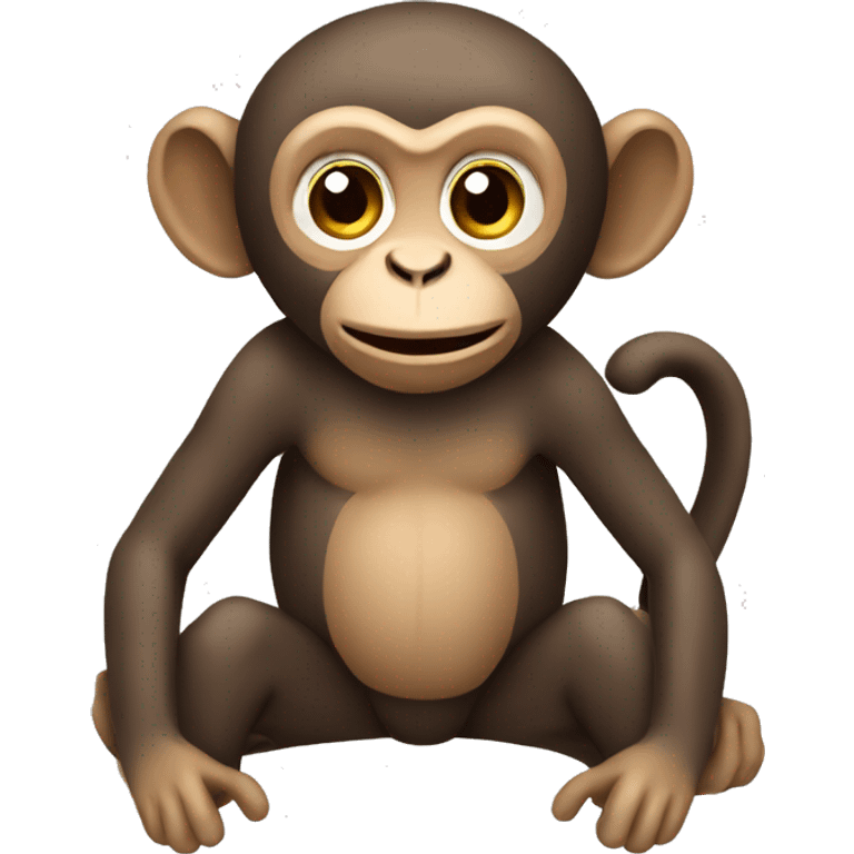 Monkey used a mobile  emoji