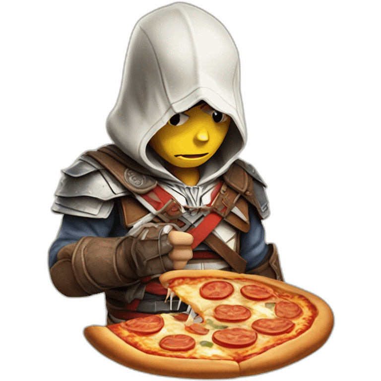 Assassins-creed-eating-pizza emoji