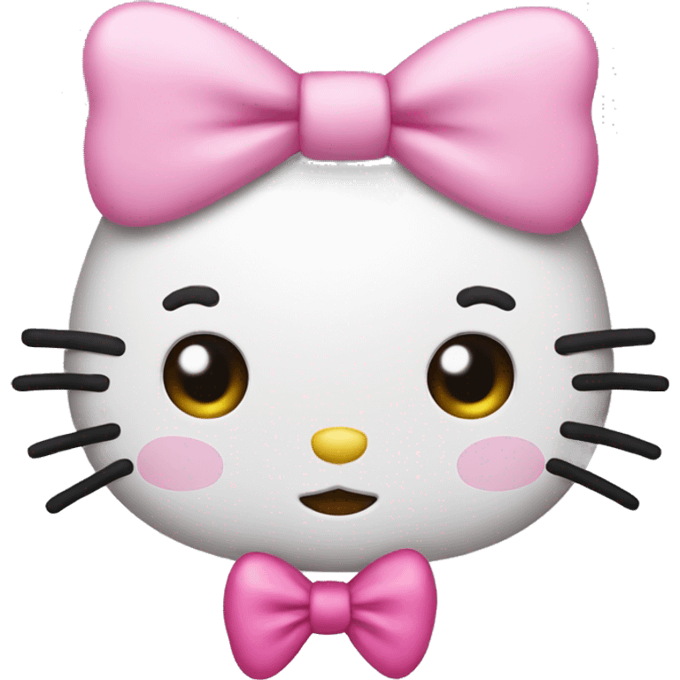 hello kitty w a pink bow emoji