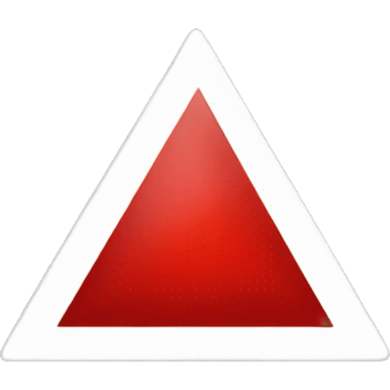 red and white triangle emoji