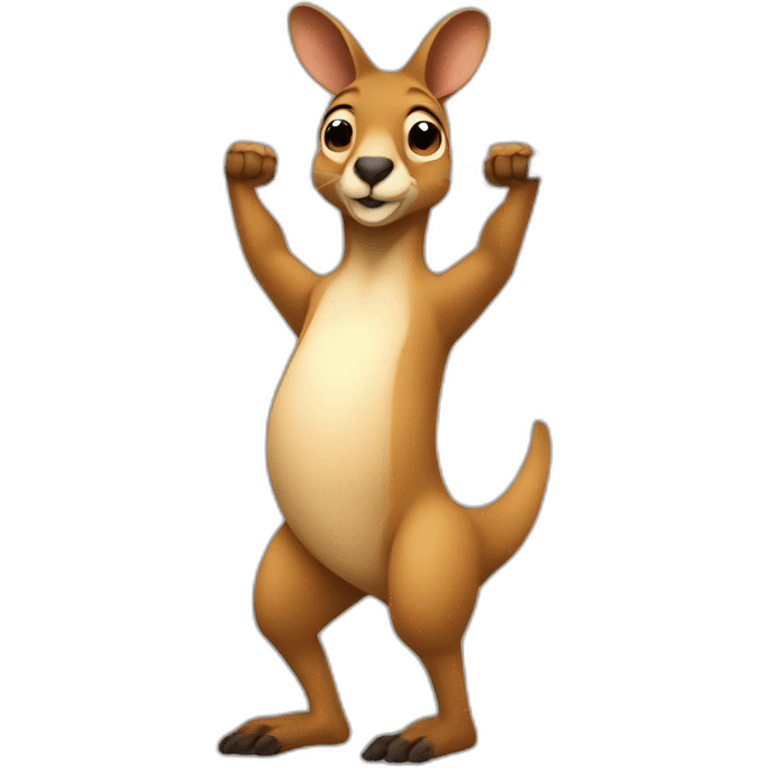 kangaroo lifting weights emoji