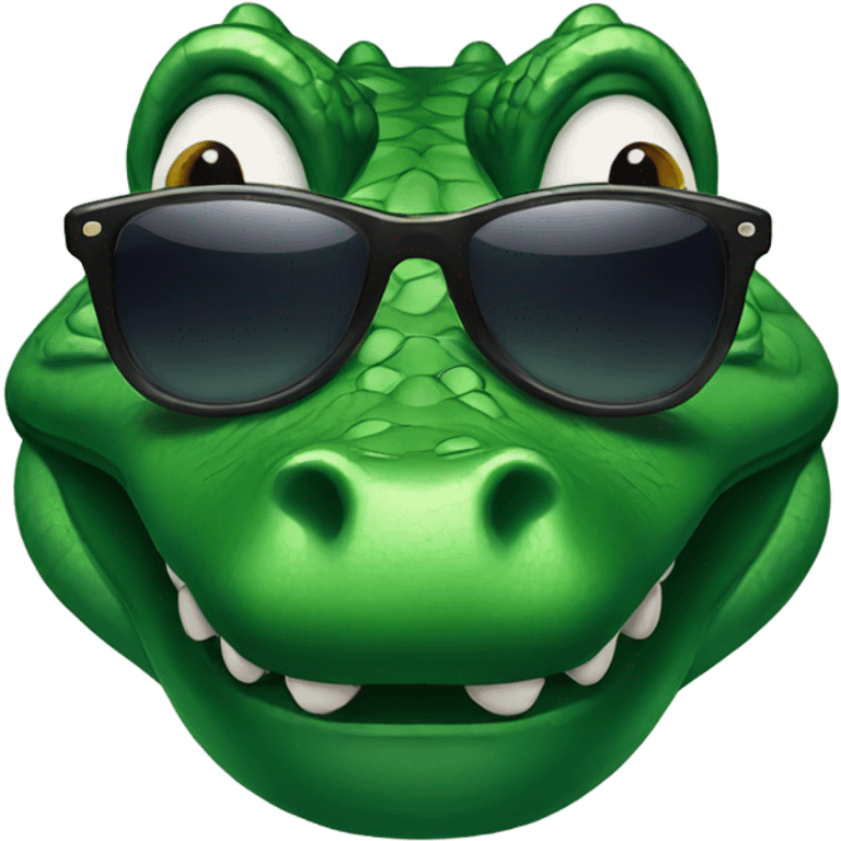 Alligator with sunglasses  emoji