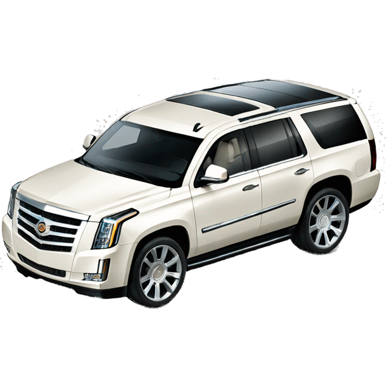 Cadillac Escalade all white ￼ emoji