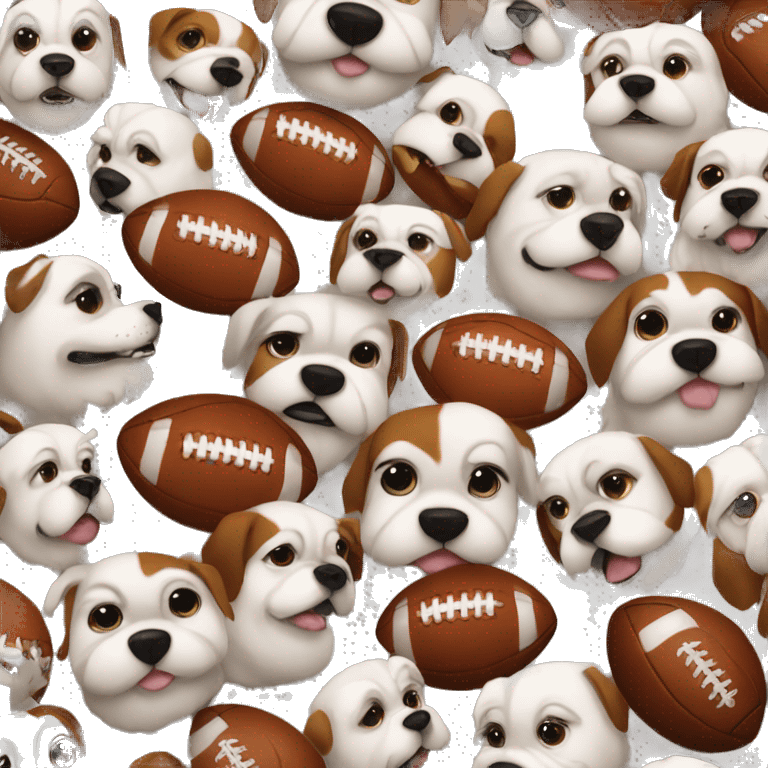 Doggy dawgs and football emoji