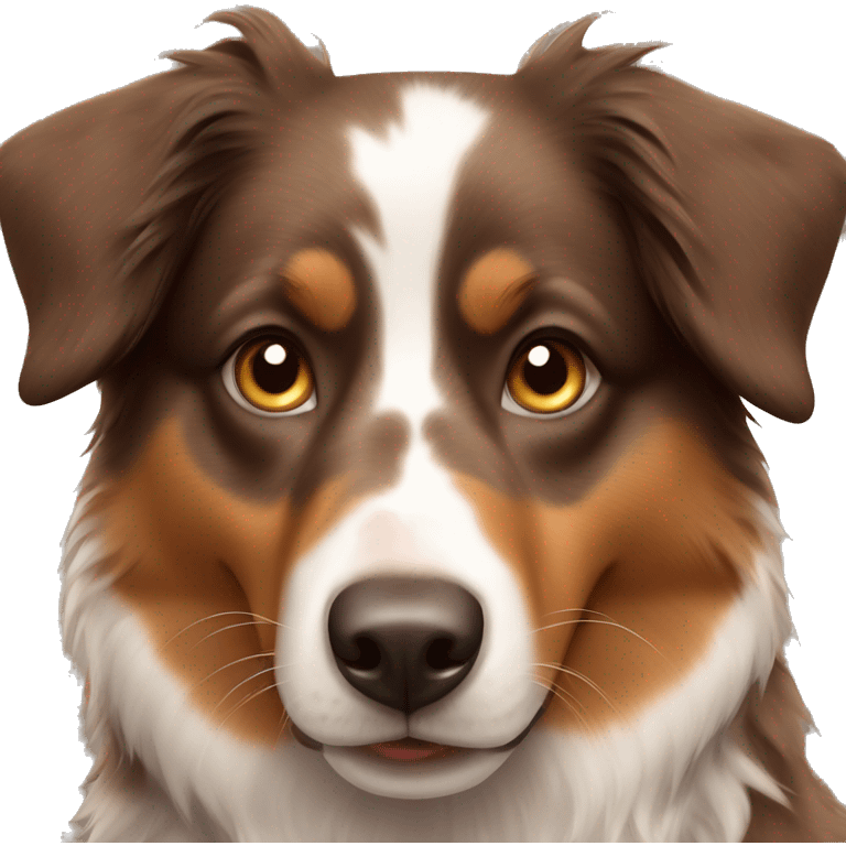 Brown Australian shepherd  emoji