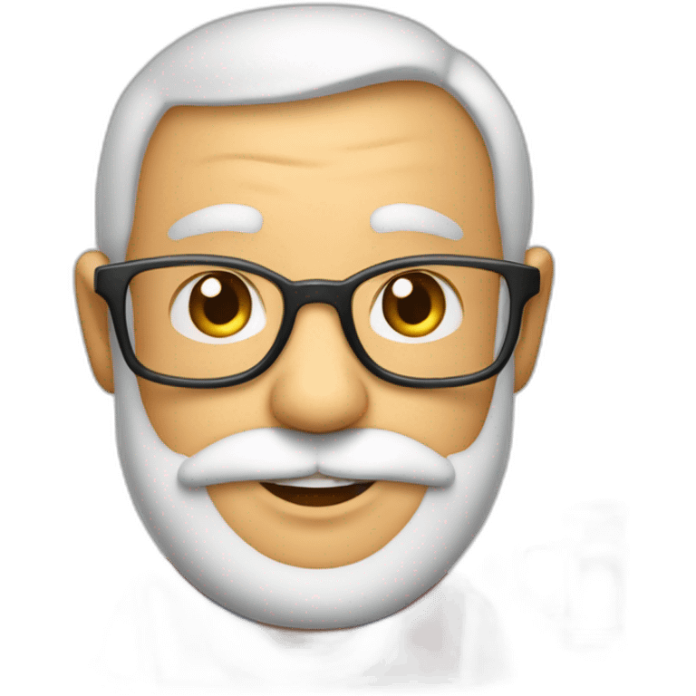 Père Noël qui offre un verre de bière à un enfant comme cadeau emoji