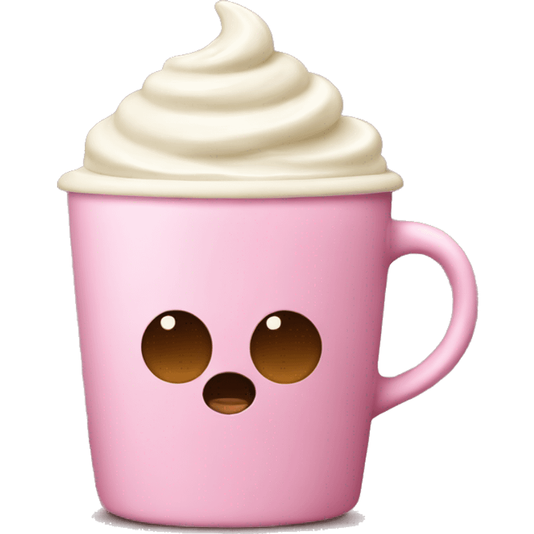 Pink coffee with cream emoji