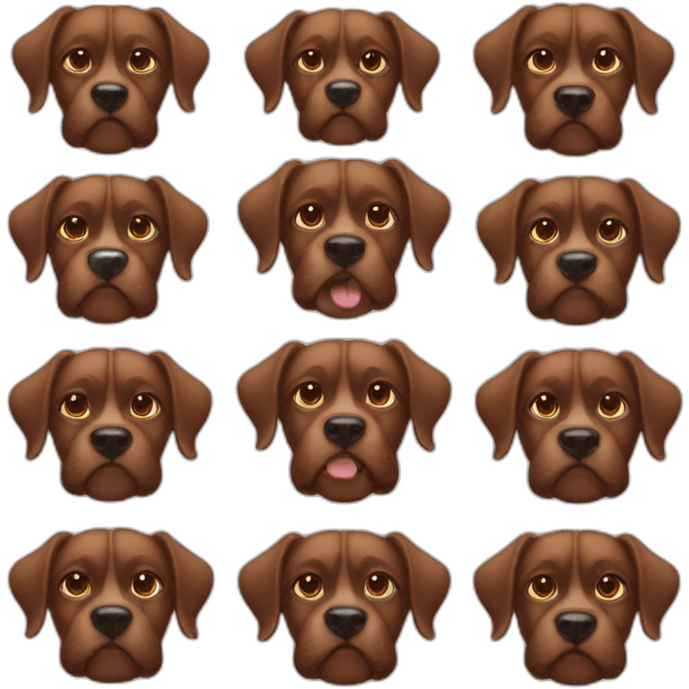 Ugly brown dog emoji