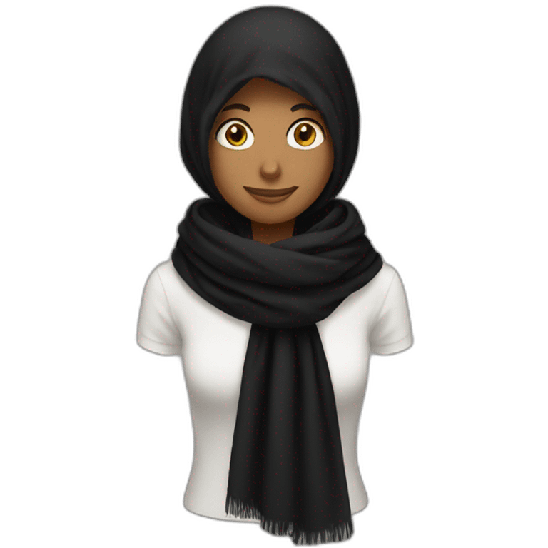 black scarf emoji