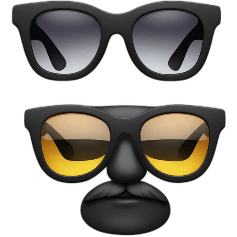 Black sunglasses It's funny Cute. Tease emoji