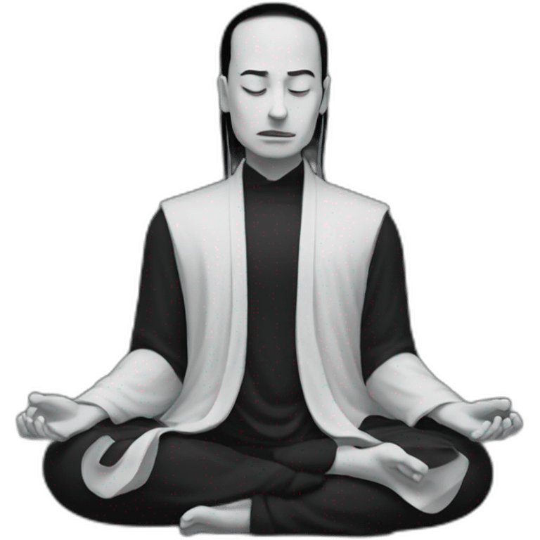 goth meditating emoji