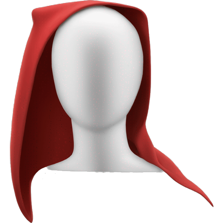 faceless mannequin flying red cape without hood emoji