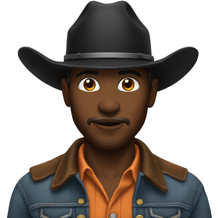 Black cowboy emoji