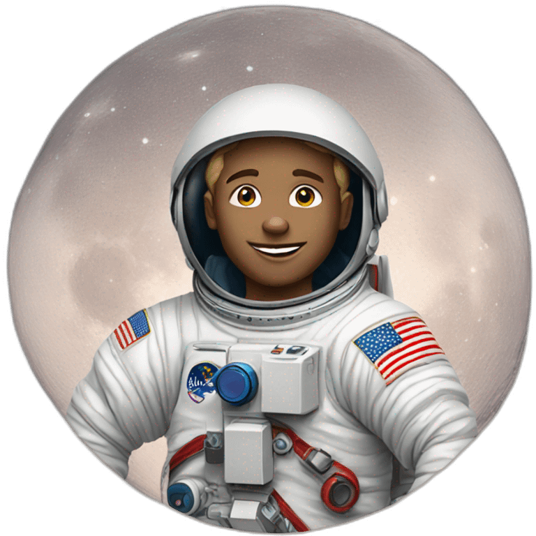 young white man on the moon emoji