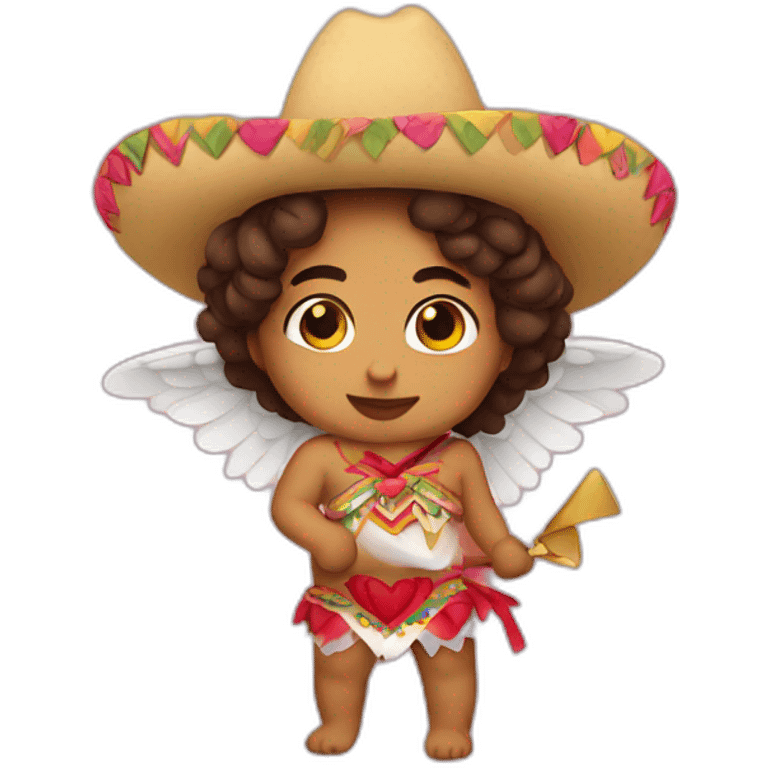 A Mexican cupid emoji