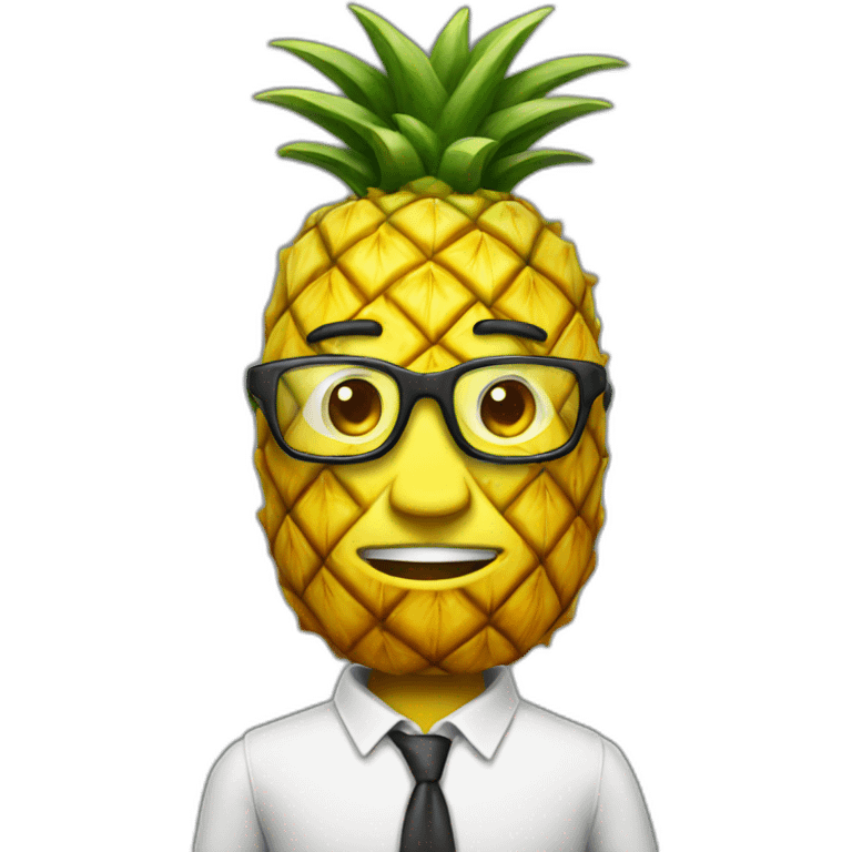 Nerd Pineapple Man emoji