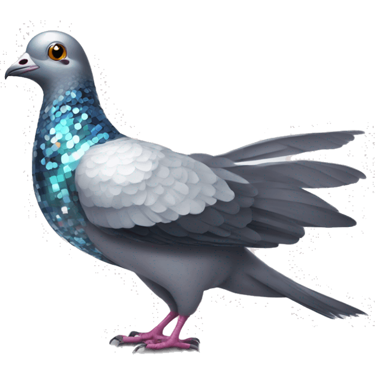 dancing disco ball pigeon emoji