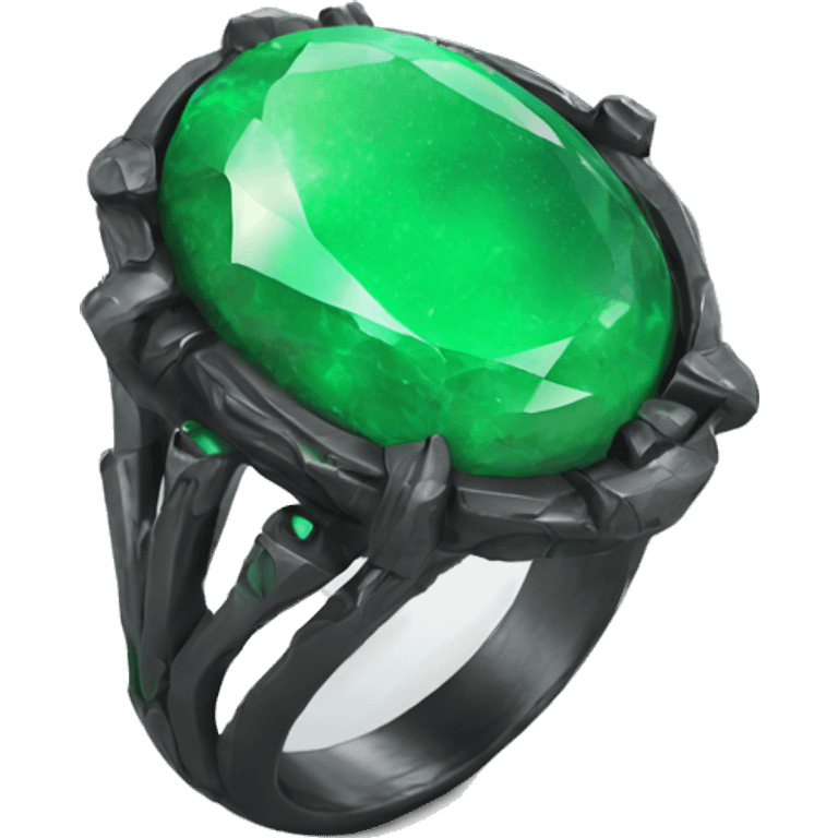 alien ring with green stone emoji