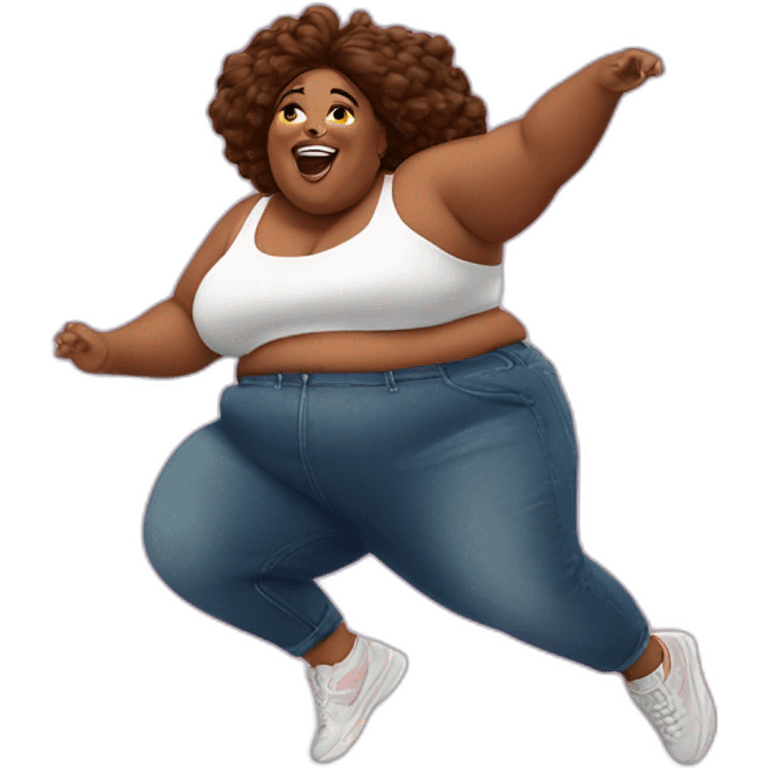 Fat Lizzo flying emoji