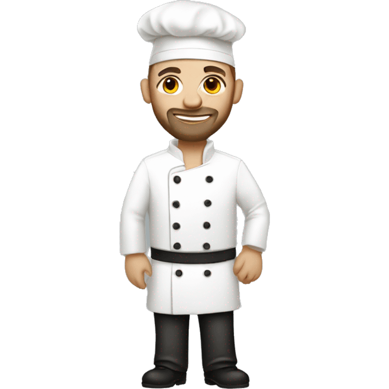 White Russian chef in Africa are stylish and minimalistic emoji