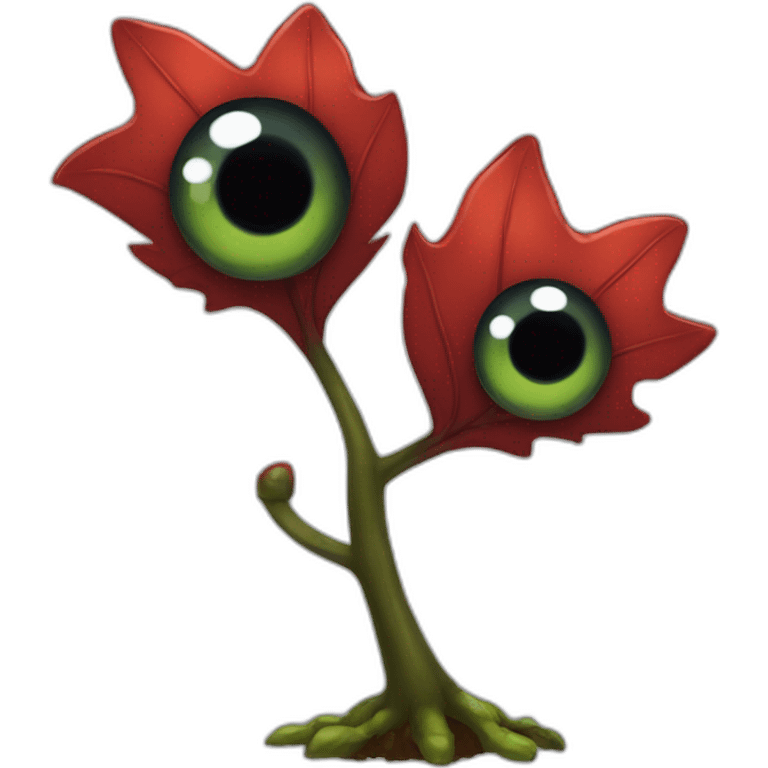 Black seed with tree eyes pvz red leaf emoji