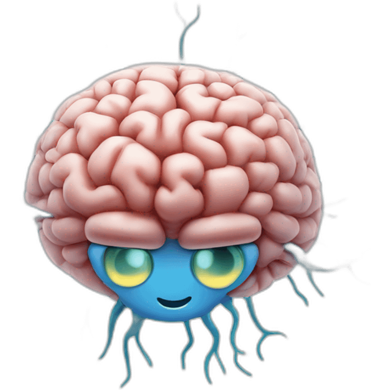 brain cell with happy face emoji