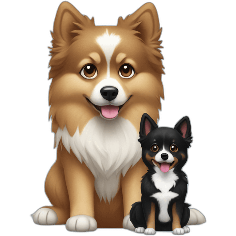 pomsky-black-dog-and-cocker-dog emoji