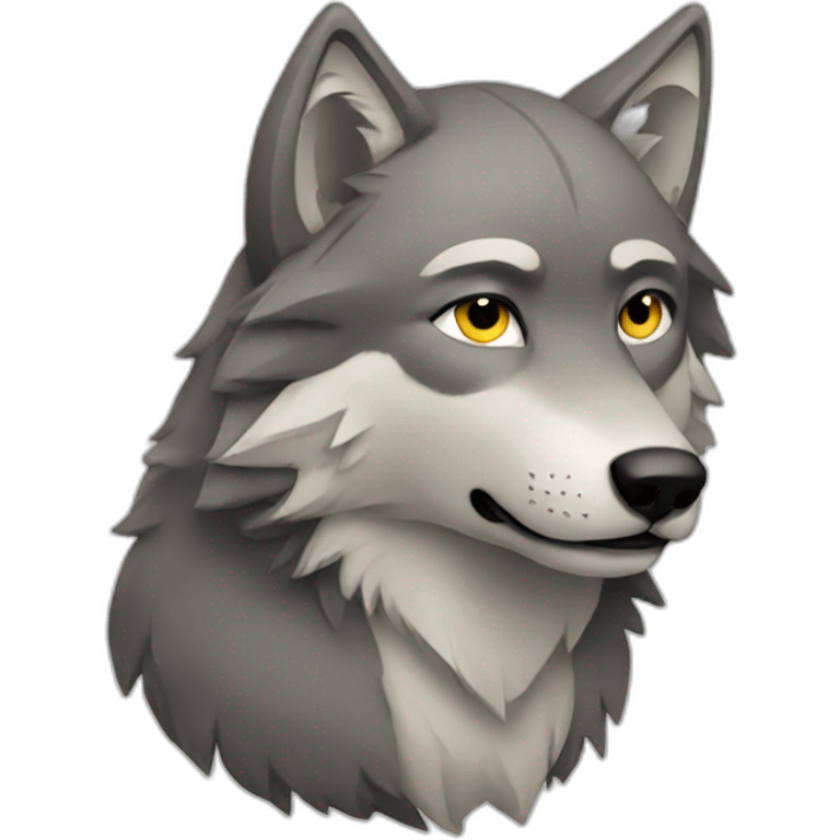 lonely wolf emoji