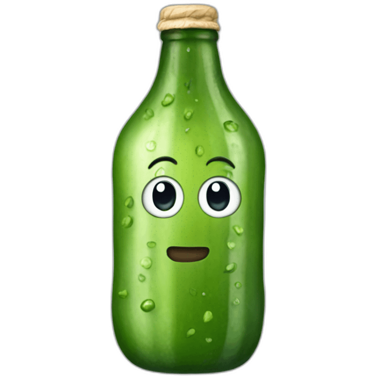 Bottle of cucumber bitter emoji