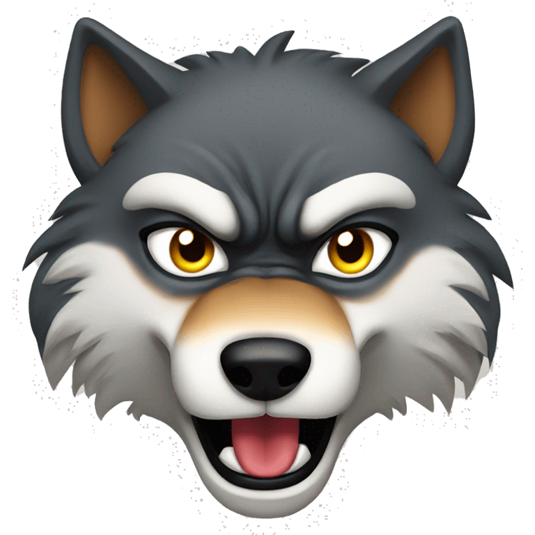 Angry wolf emoji